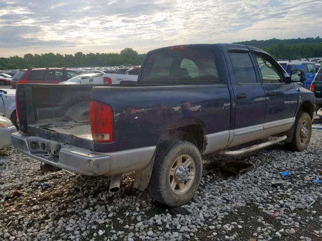 3D7KU28673G707765 - 2003 DODGE RAM 2500 S Կապույտ լուսանկար 4