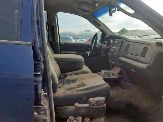 3D7KU28673G707765 - 2003 DODGE RAM 2500 S BLUE photo 5