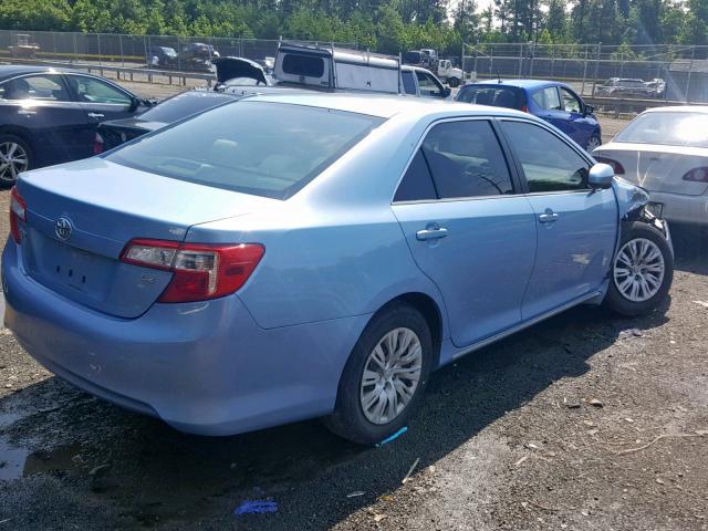4T4BF1FK3CR175833 - 2012 TOYOTA CAMRY BASE BLUE photo 4