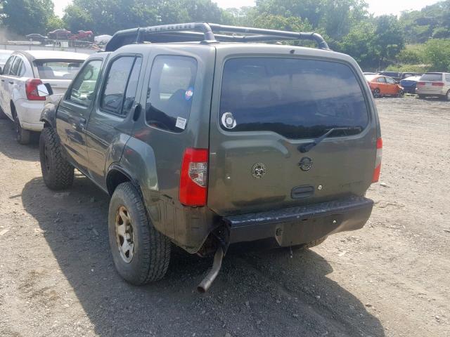 5N1DD28T03C666189 - 2003 NISSAN XTERRA XE GREEN photo 3