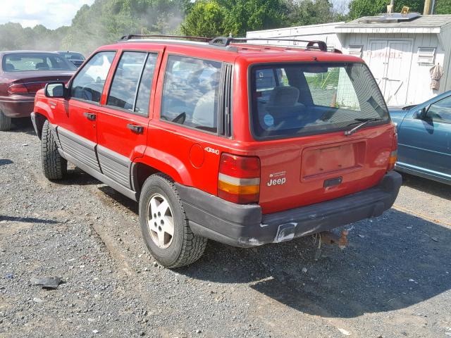 1J4GZ58S1SC600268 - 1995 JEEP GRAND CHER RED photo 3