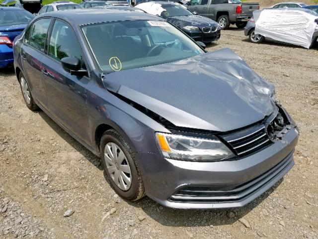 3VW2K7AJ0FM318111 - 2015 VOLKSWAGEN JETTA BASE GRAY photo 1