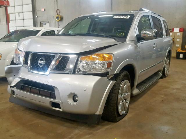 5N1BA0ND8AN604171 - 2010 NISSAN ARMADA SE SILVER photo 2