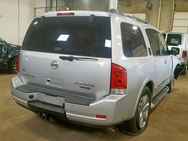 5N1BA0ND8AN604171 - 2010 NISSAN ARMADA SE SILVER photo 4