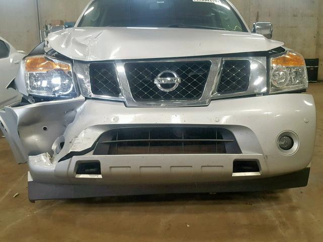 5N1BA0ND8AN604171 - 2010 NISSAN ARMADA SE SILVER photo 9