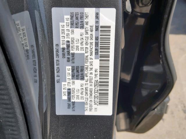 JM3TCBDY3G0105584 - 2016 MAZDA CX-9 GRAND GRAY photo 10