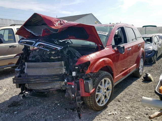 3C4PDCDG6DT589124 - 2013 DODGE JOURNEY CR RED photo 2