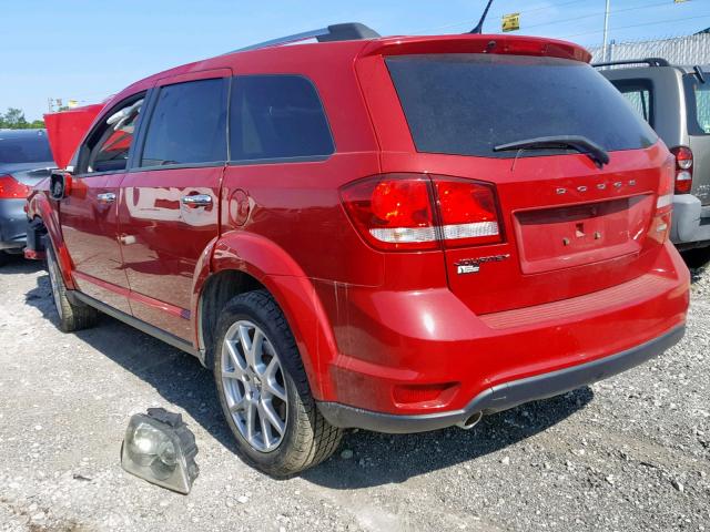 3C4PDCDG6DT589124 - 2013 DODGE JOURNEY CR RED photo 3