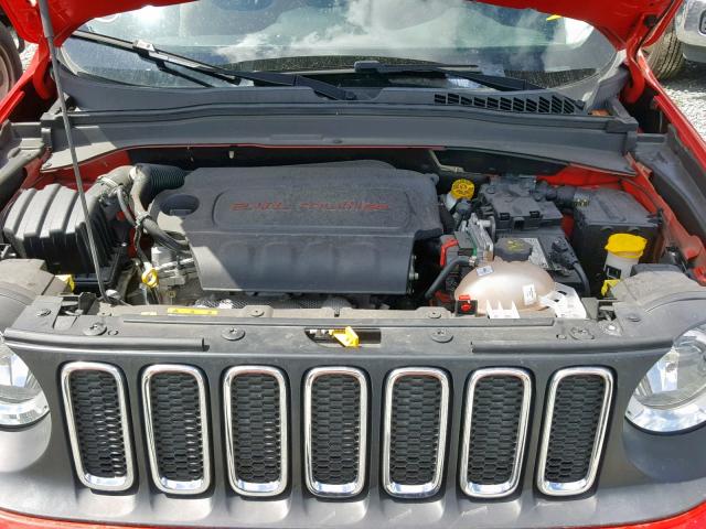 ZACCJAAB4HPE50448 - 2017 JEEP RENEGADE S RED photo 7