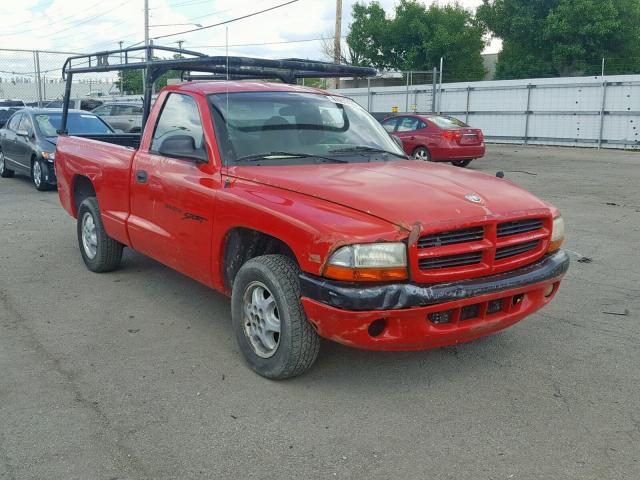 1B7FL26X5WS764800 - 1998 DODGE DAKOTA BURGUNDY photo 1