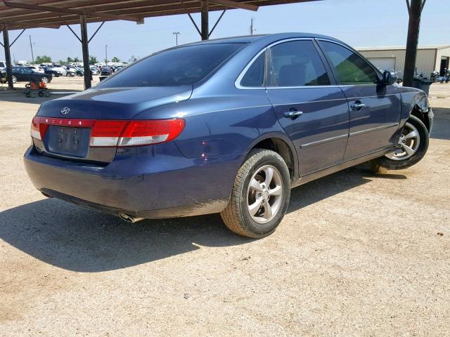 KMHFC46F17A184594 - 2007 HYUNDAI AZERA SE BLUE photo 4