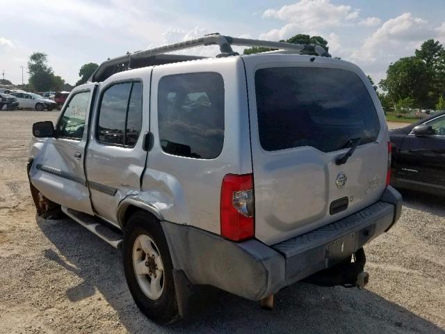 5N1ED28T24C678320 - 2004 NISSAN XTERRA XE SILVER photo 3