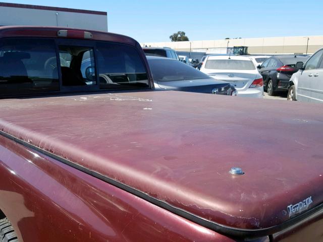 1B7GL22X6YS592497 - 2000 DODGE DAKOTA BURGUNDY photo 9