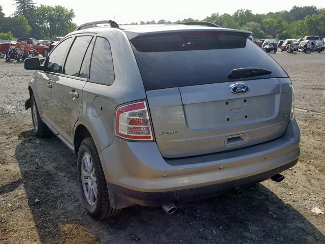 2FMDK48C78BB10681 - 2008 FORD EDGE SEL GRAY photo 3