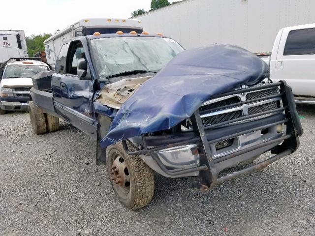 3B7MF33C12M214535 - 2002 DODGE RAM 3500 BLUE photo 1