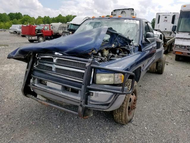 3B7MF33C12M214535 - 2002 DODGE RAM 3500 BLUE photo 2