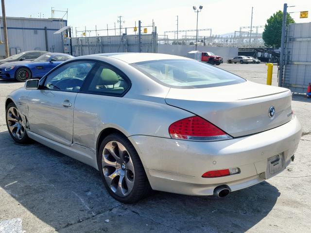 WBAEH13597CR52657 - 2007 BMW 650 I TAN photo 3