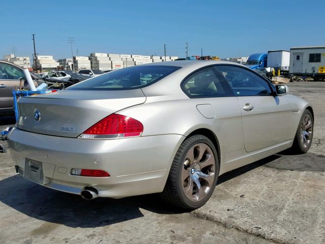 WBAEH13597CR52657 - 2007 BMW 650 I TAN photo 4