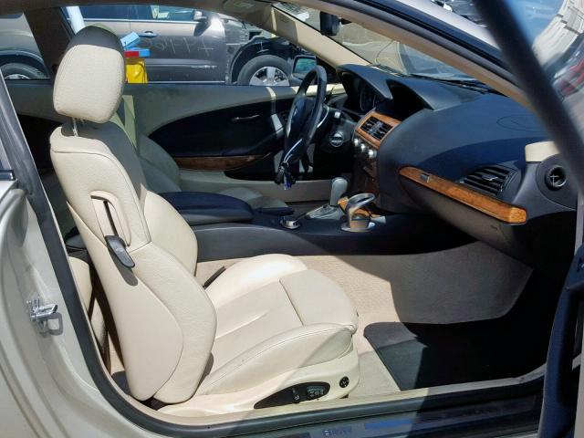 WBAEH13597CR52657 - 2007 BMW 650 I TAN photo 5