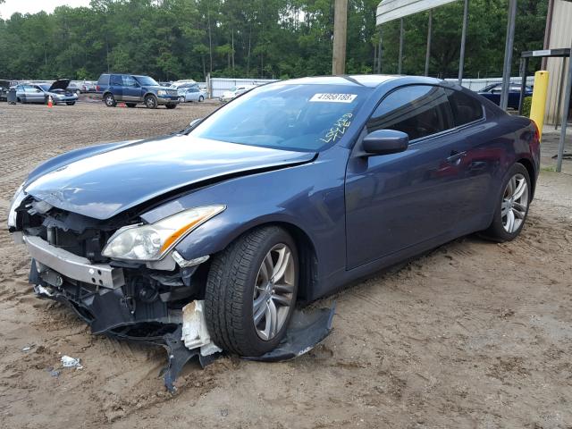 JNKCV64E28M131358 - 2008 INFINITI G37 BASE BLUE photo 2