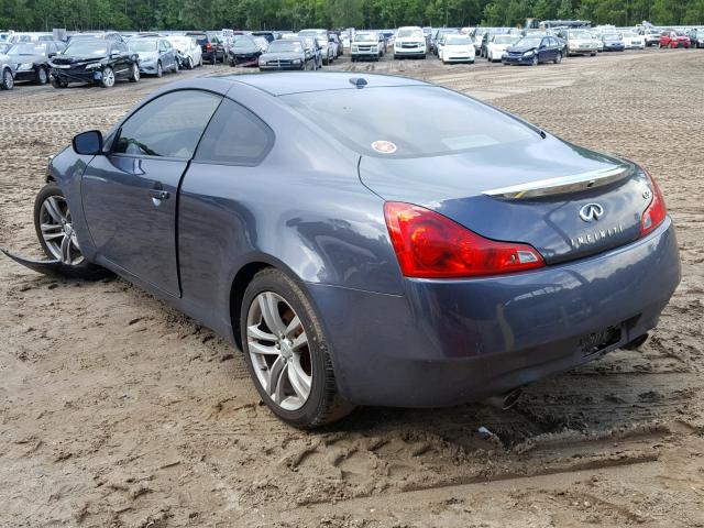 JNKCV64E28M131358 - 2008 INFINITI G37 BASE BLUE photo 3