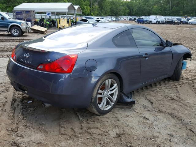 JNKCV64E28M131358 - 2008 INFINITI G37 BASE BLUE photo 4