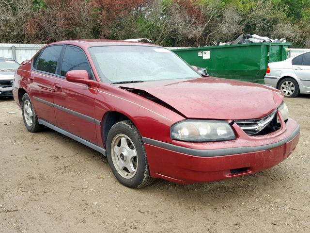 2G1WF52E359301849 - 2005 CHEVROLET IMPALA BURGUNDY photo 1