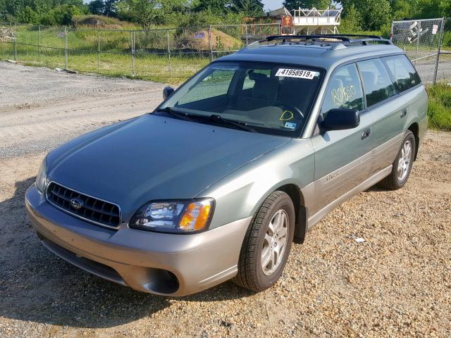 4S3BH675137629638 - 2003 SUBARU LEGACY OUT GREEN photo 2