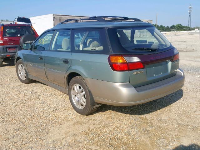 4S3BH675137629638 - 2003 SUBARU LEGACY OUT GREEN photo 3