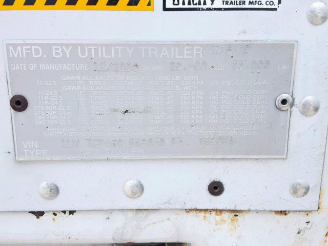 1UYTS24896A905005 - 2006 UTILITY TRAILER WHITE photo 10