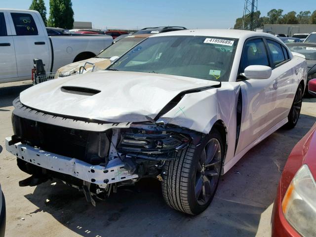 2C3CDXHG4KH597491 - 2019 DODGE CHARGER GT WHITE photo 2