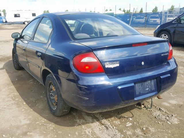 1B3ES46C75D207219 - 2005 DODGE NEON SX 2. BLUE photo 3