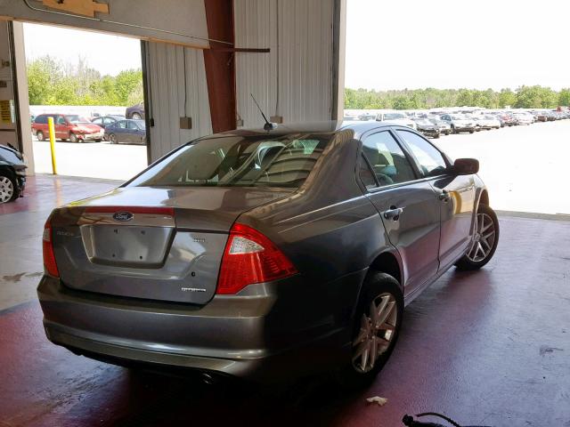 3FAHP0JGXBR343496 - 2011 FORD FUSION SEL GRAY photo 4