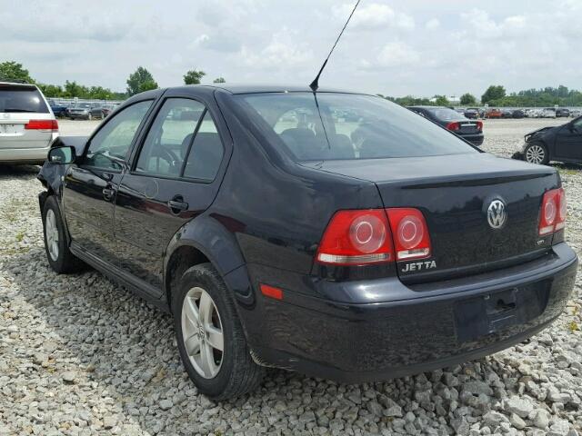 3VWTK49M68M622435 - 2008 VOLKSWAGEN CITY JETTA BLACK photo 3