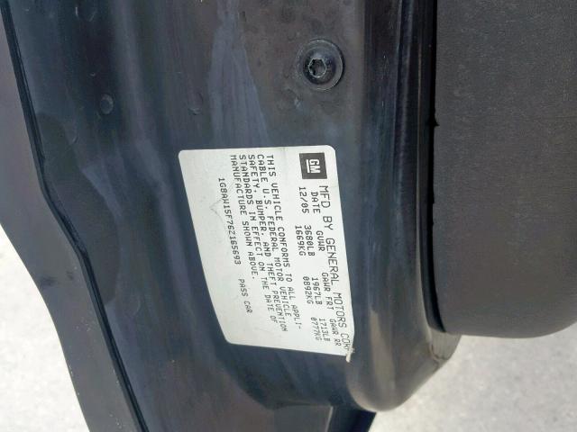 1G8AW15F76Z165693 - 2006 SATURN ION LEVEL BLACK photo 10