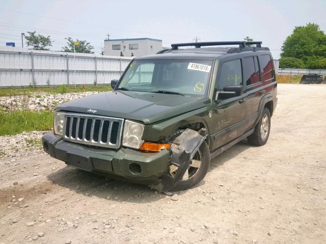 1J8HG48PX7C530601 - 2007 JEEP COMMANDER GREEN photo 2