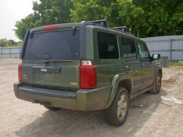 1J8HG48PX7C530601 - 2007 JEEP COMMANDER GREEN photo 4