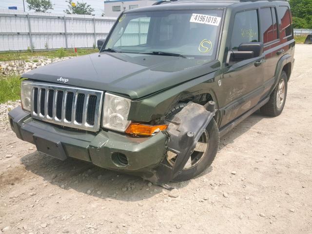 1J8HG48PX7C530601 - 2007 JEEP COMMANDER GREEN photo 9