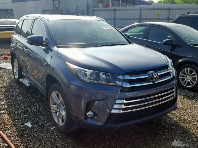 5TDDZRFH6JS856636 - 2018 TOYOTA HIGHLANDER BLUE photo 1