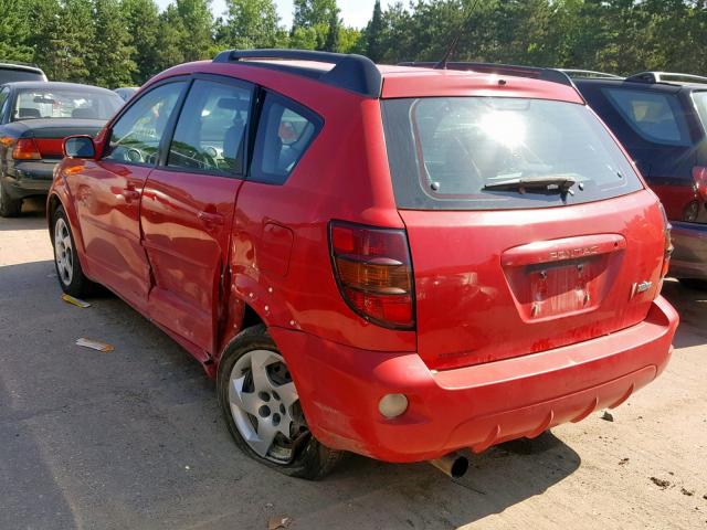 5Y2SL63885Z466489 - 2005 PONTIAC VIBE RED photo 3