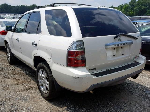 2HNYD18615H502180 - 2005 ACURA MDX TOURIN WHITE photo 3