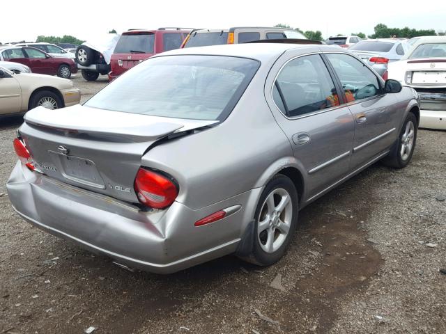 JN1CA31A11T104907 - 2001 NISSAN MAXIMA GXE SILVER photo 4