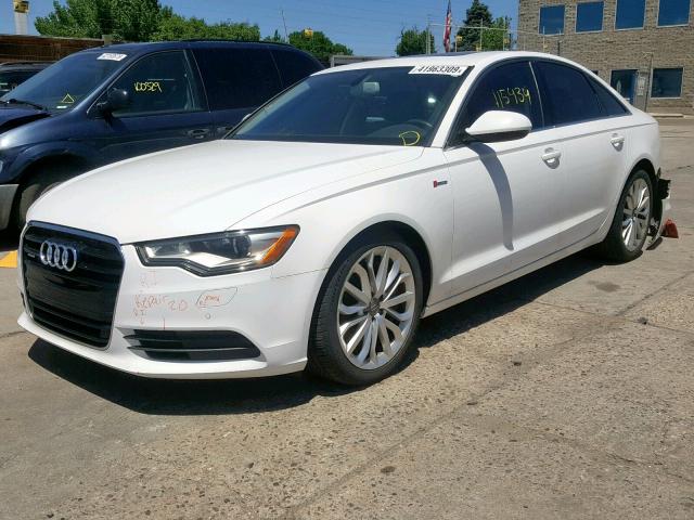 WAUBGAFC5CN009258 - 2012 AUDI A6 WHITE photo 2