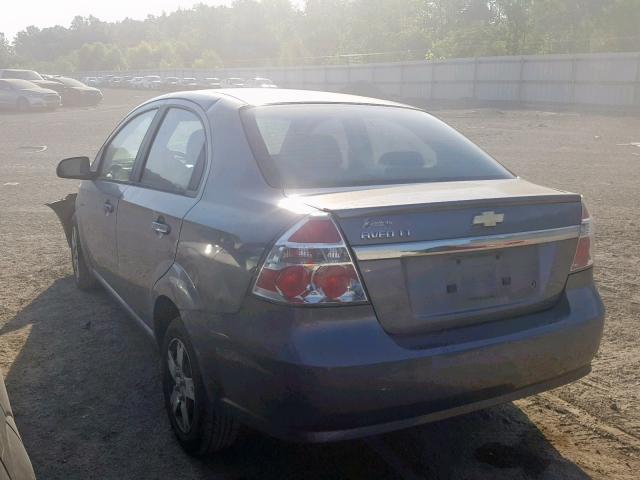 KL1TD5DE5BB121447 - 2011 CHEVROLET AVEO LS GRAY photo 3