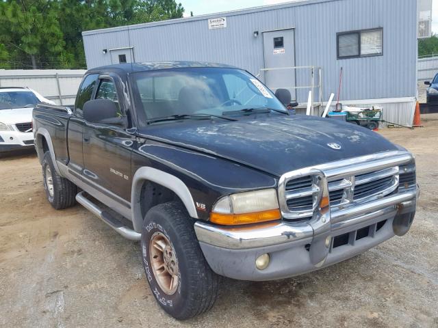 1B7GG22N1YS757052 - 2000 DODGE DAKOTA BLACK photo 1