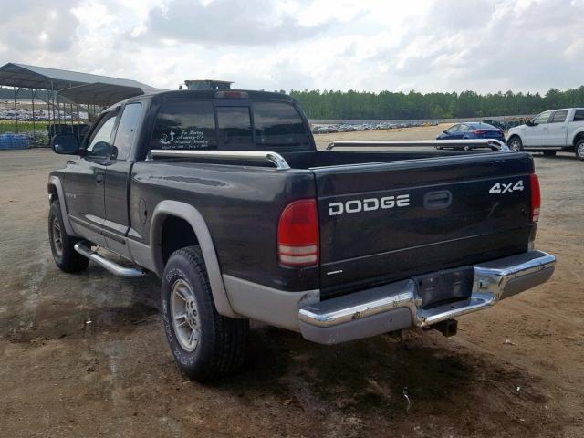 1B7GG22N1YS757052 - 2000 DODGE DAKOTA BLACK photo 3