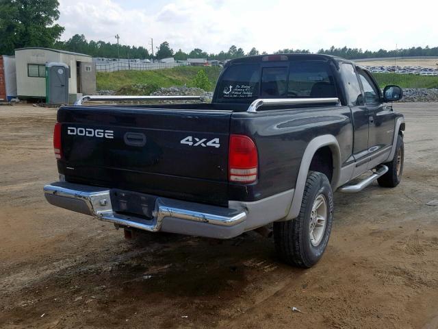 1B7GG22N1YS757052 - 2000 DODGE DAKOTA BLACK photo 4