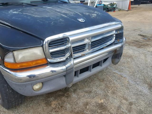 1B7GG22N1YS757052 - 2000 DODGE DAKOTA BLACK photo 9