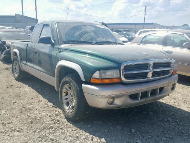 1D7GL42K84S548632 - 2004 DODGE DAKOTA SLT GREEN photo 1