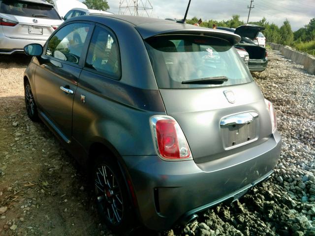 3C3CFFFH2FT507901 - 2015 FIAT 500 ABARTH GRAY photo 3